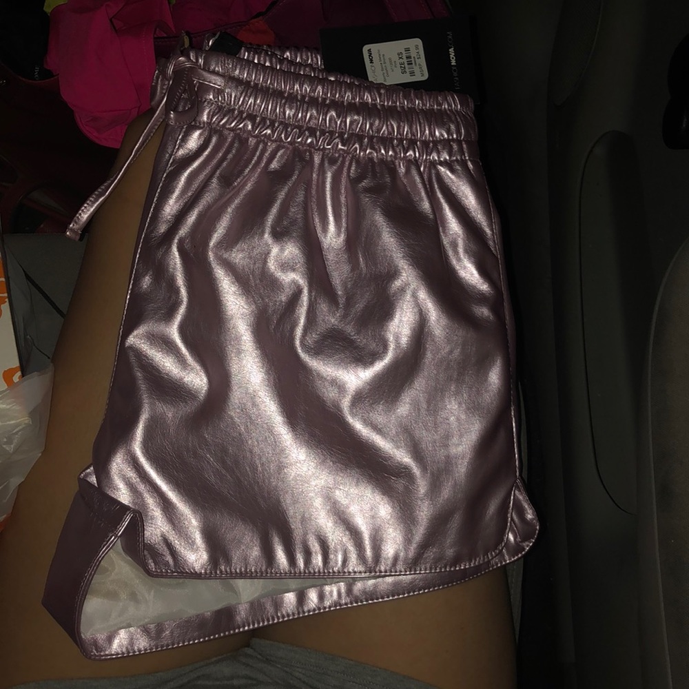 Fashion nova metallic shorts